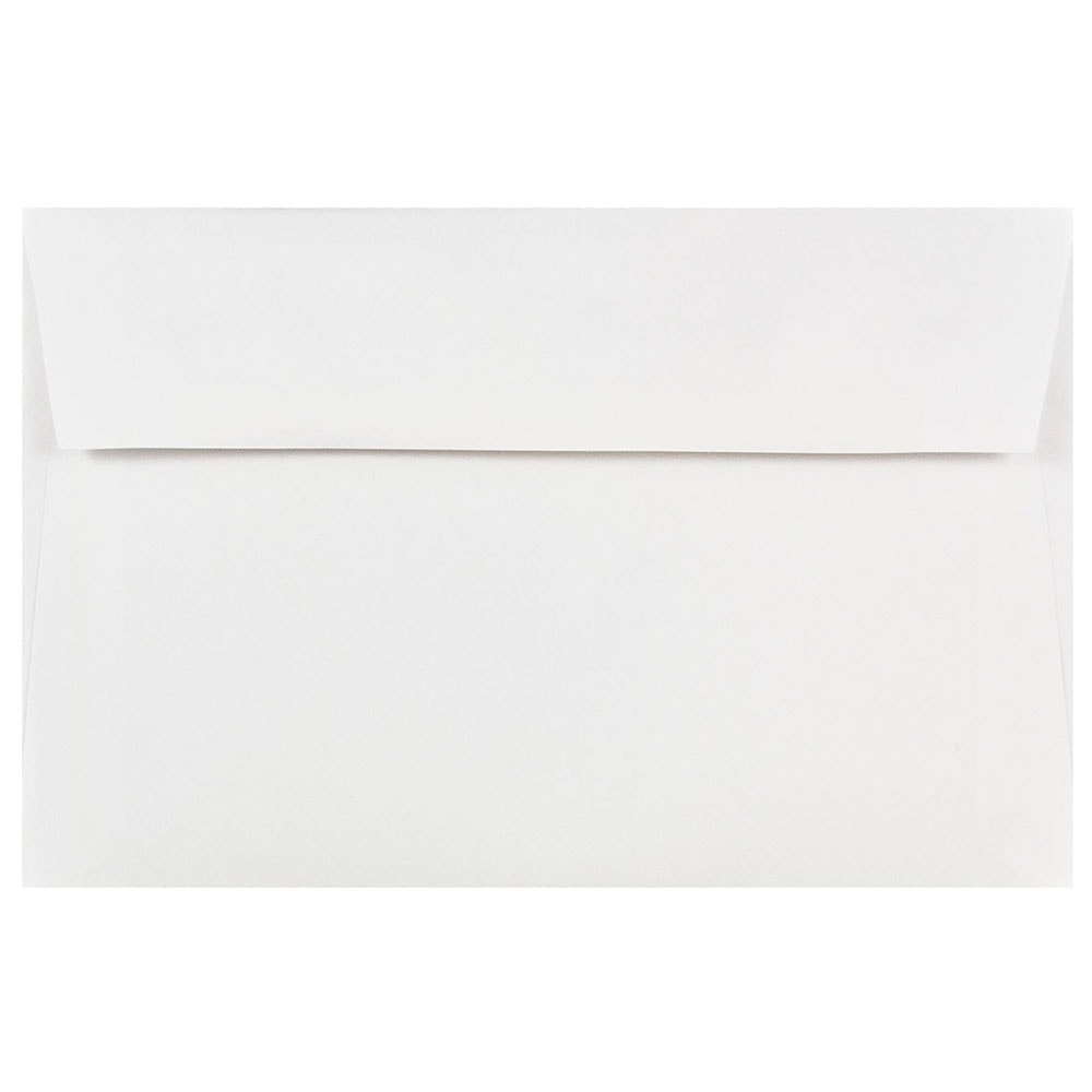 JAM Paper Booklet Invitation Envelopes, A9, Gummed Seal, White, Pack Of 25 MPN:4023213