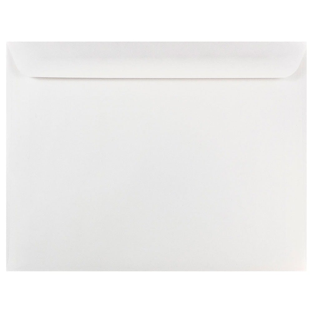 JAM Paper Booklet Envelopes, 10 x 13, Gummed Seal, White, Pack Of 25 MPN:4023222