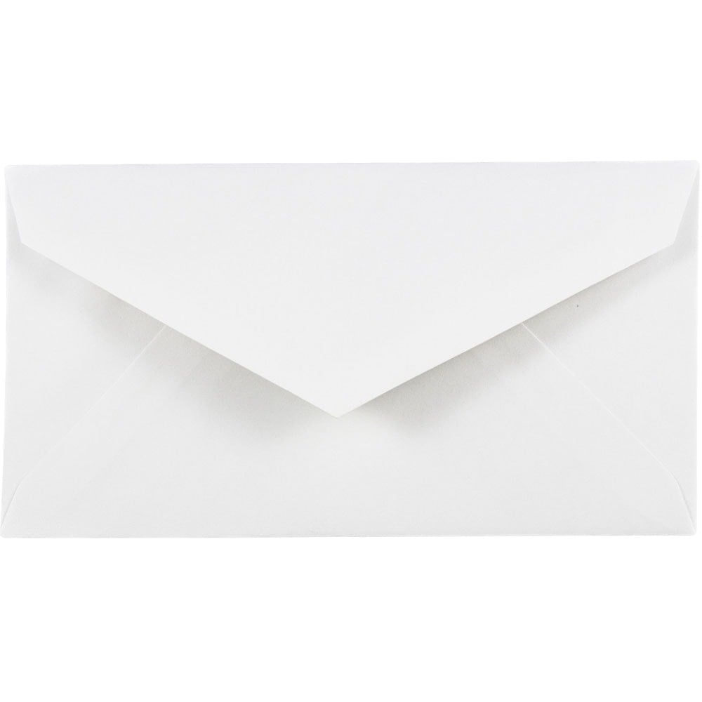 JAM Paper Booklet Envelopes, #7 3/4 Monarch, Commercial Flap, Gummed Seal, White, Pack Of 25 MPN:4093007