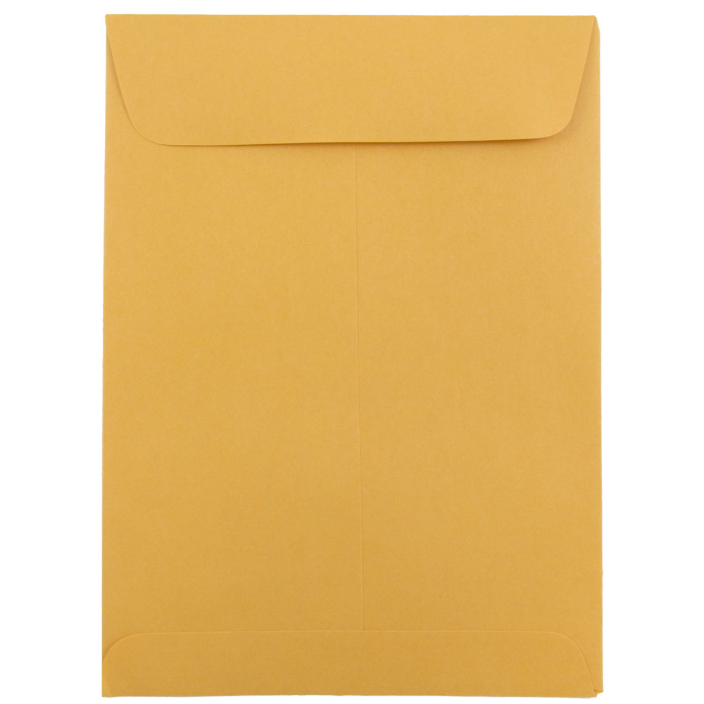 JAM Paper Open-End 5-1/2 x 7-1/2 Manila Catalog Envelopes, Gummed Seal, Brown Kraft, Pack Of 100 Envelopes MPN:4101C
