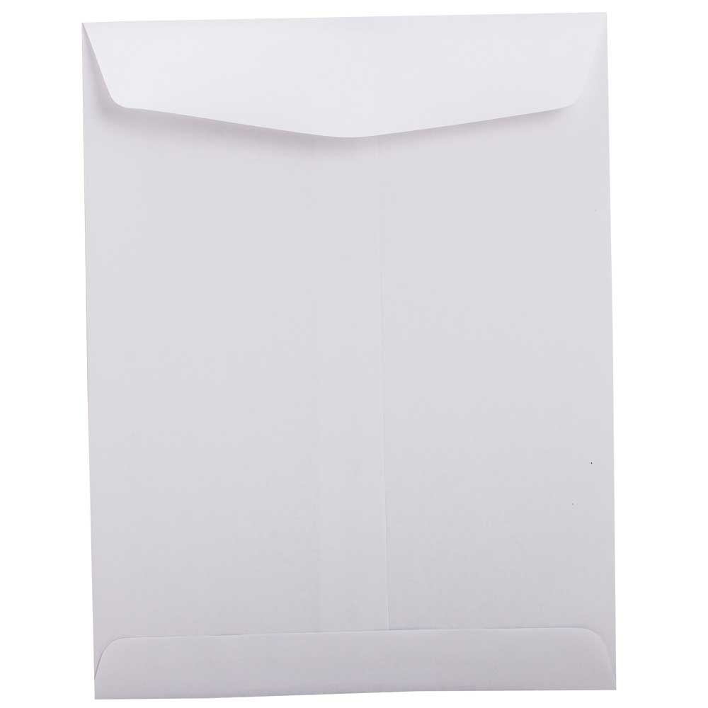JAM Paper Open-End 8 3/4in x 11 1/4in Catalog Envelopes, Gummed Seal, White, Pack Of 25 MPN:4126