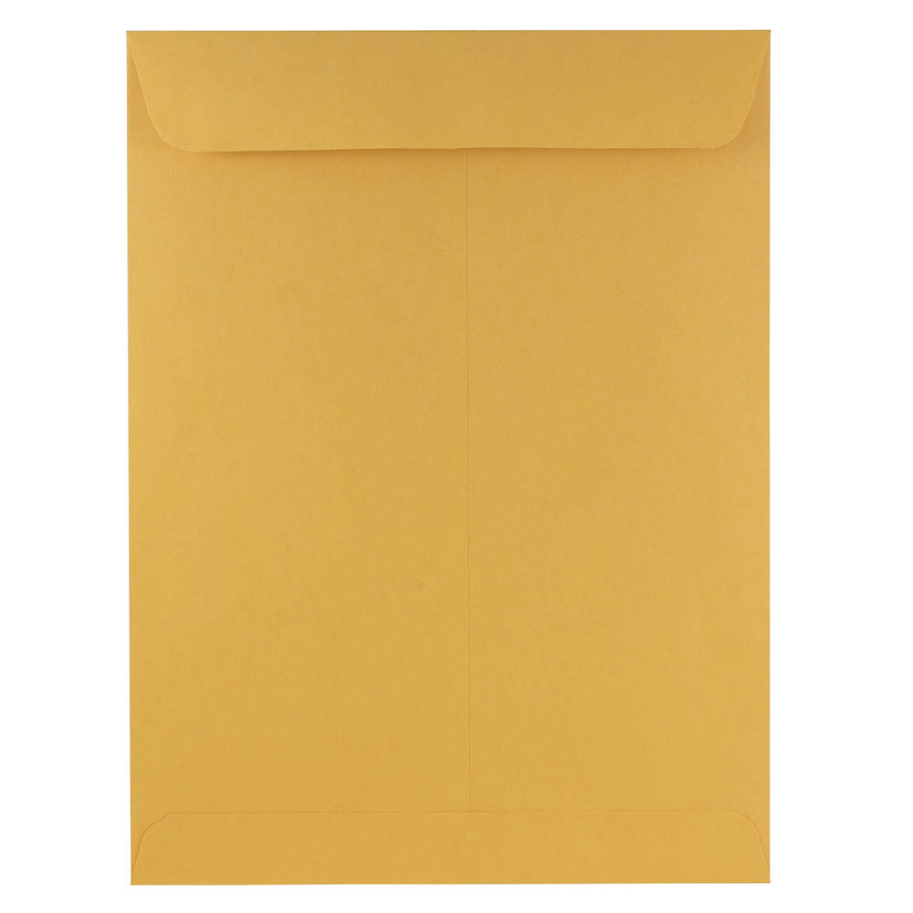 JAM Paper Open-End 9in x 12in Envelopes, Gummed Seal, Brown Kraft, Pack Of 50 Envelopes MPN:4132I