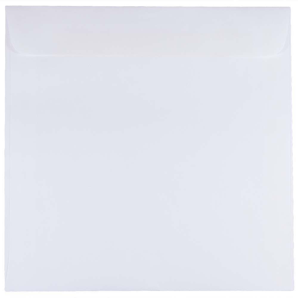 JAM Paper Square Invitation Envelopes, 8 1/2in x 8 1/2in, Gummed Seal, White, Pack Of 25 MPN:4231
