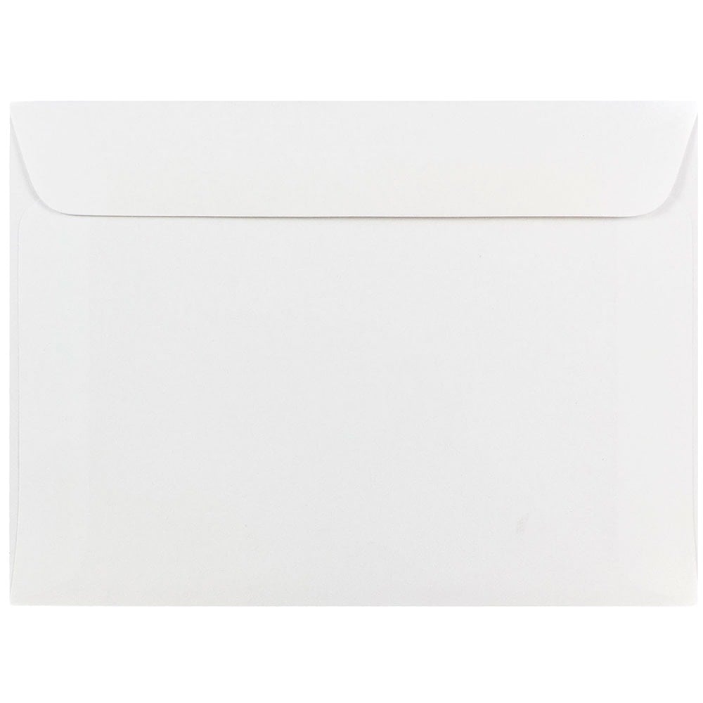 JAM Paper Booklet Envelopes, 5 1/2in x 7 1/2in, Gummed Seal, White, Pack Of 25 MPN:4235