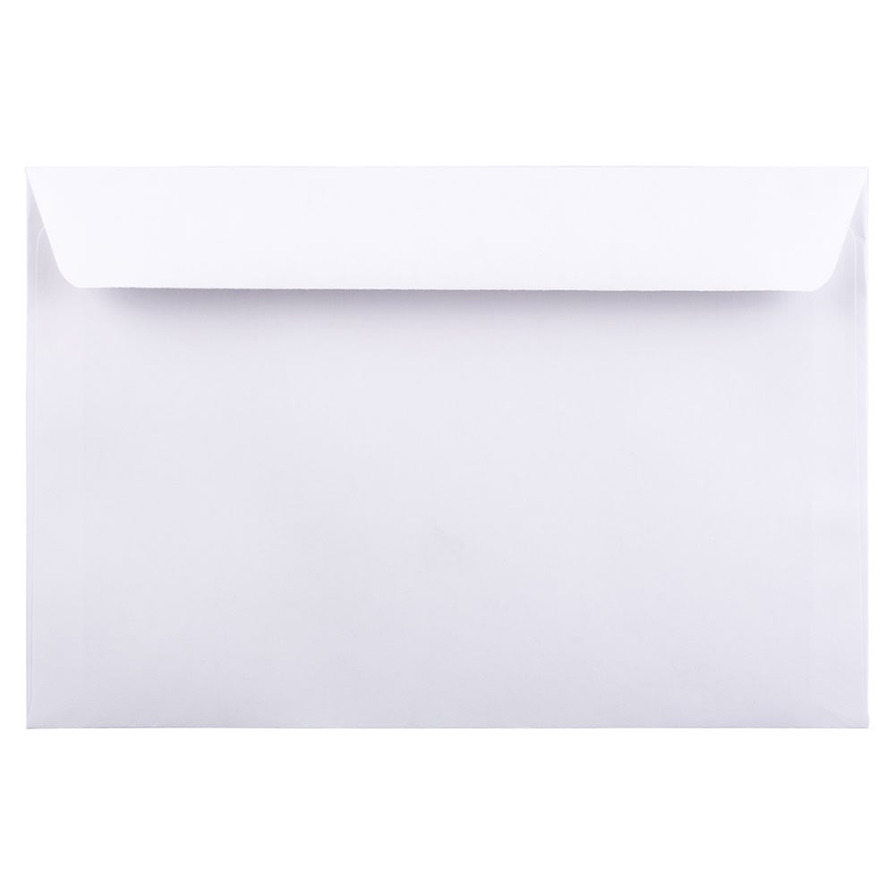 JAM Paper Booklet Envelopes, 6in x 9in, Gummed Seal, White, Pack Of 50 Envelopes MPN:4238I