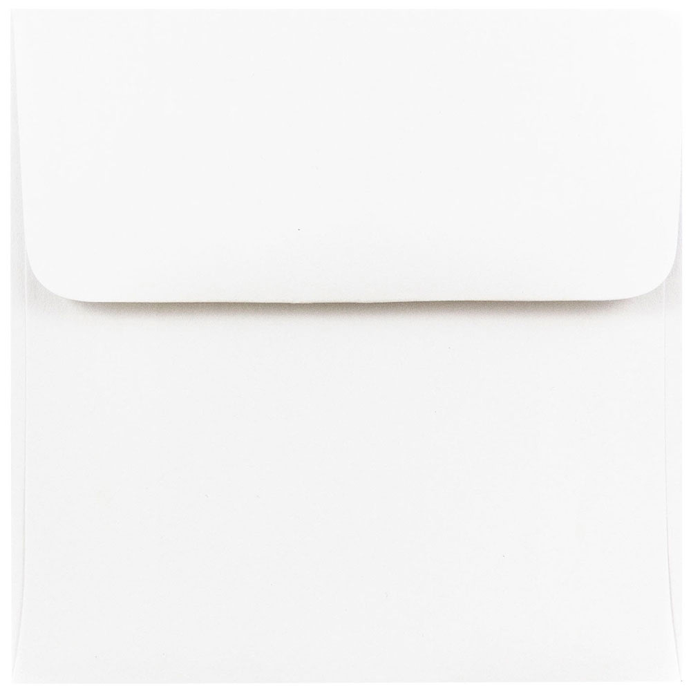 JAM Paper Square Invitation Envelopes, 4 1/2in x 4 1/2in, Gummed Seal, White, Pack Of 25 MPN:439911145
