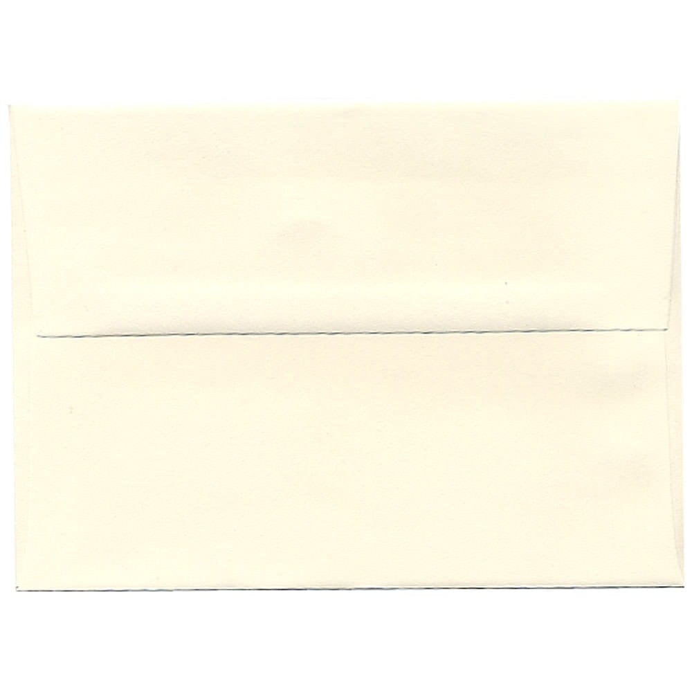 JAM Paper Booklet Invitation Envelopes, A7, Gummed Seal, Wove Finish, Strathmore Natural White, Pack Of 25 MPN:44507