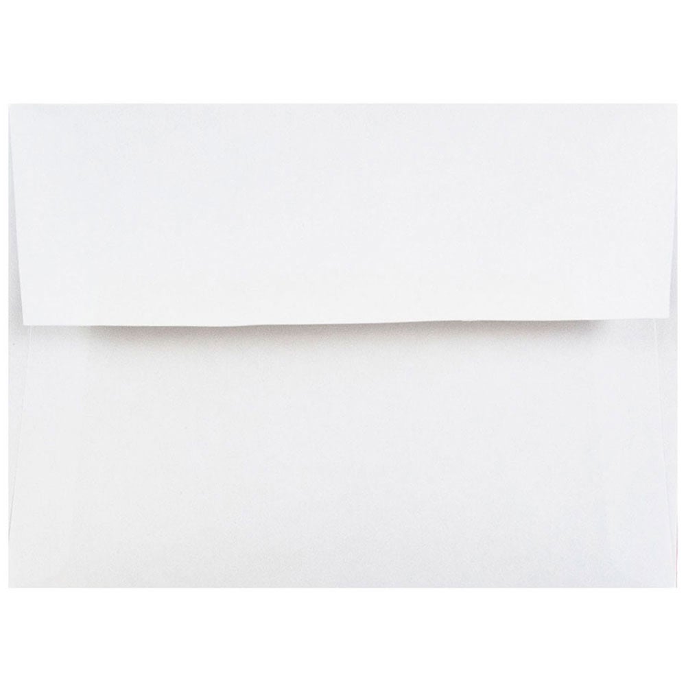 JAM Paper Booklet Envelopes, #4 Bar (A1), Gummed Seal, White, Pack Of 25 MPN:47385