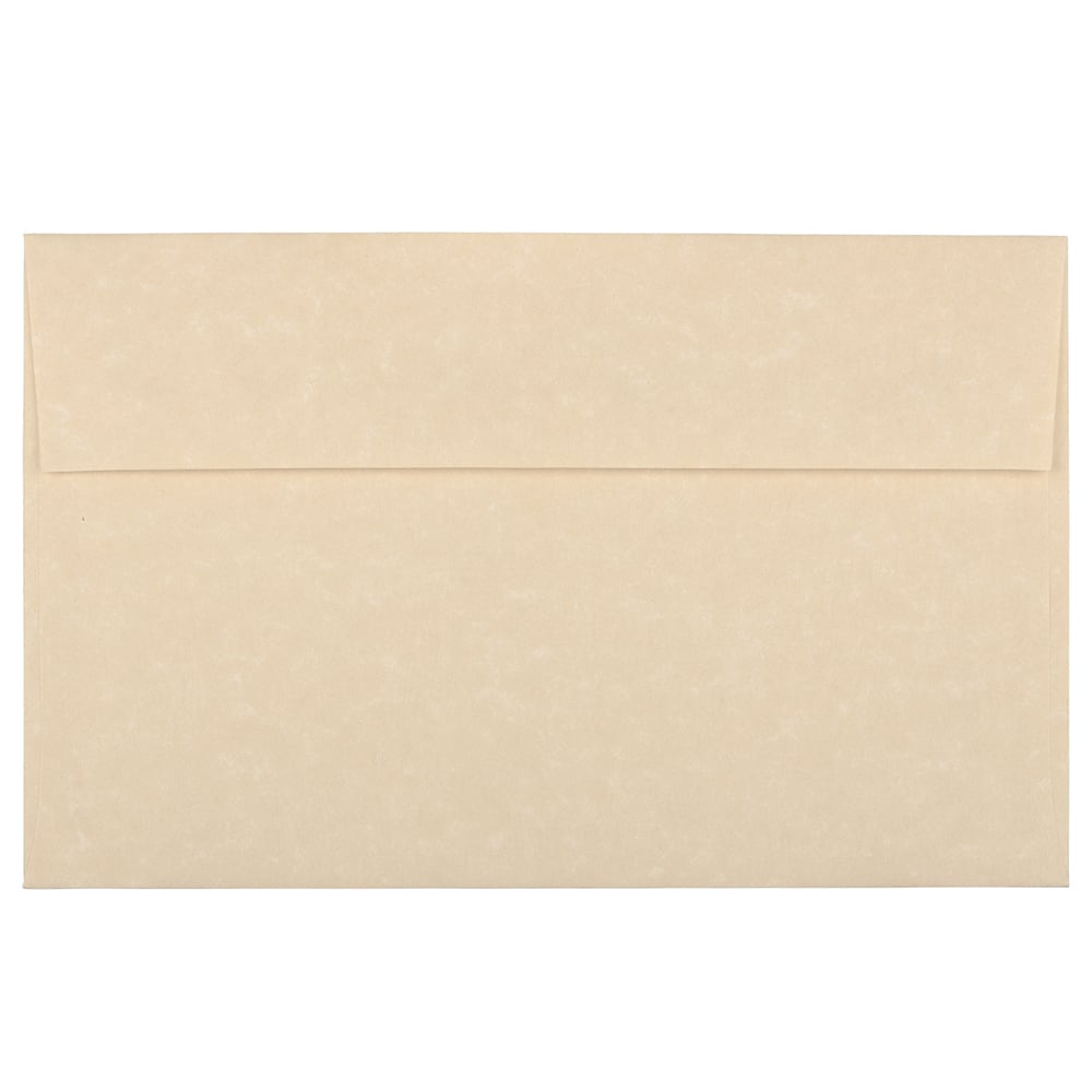 JAM Paper Parchment Booklet Invitation Envelopes, A10, Gummed Seal, 30% Recycled, Brown, Pack Of 25 MPN:52074