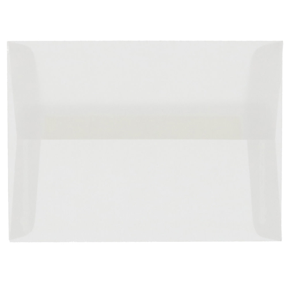 JAM Paper Booklet Invitation Envelopes, A2, Gummed Seal, Clear, Pack Of 25 MPN:53794