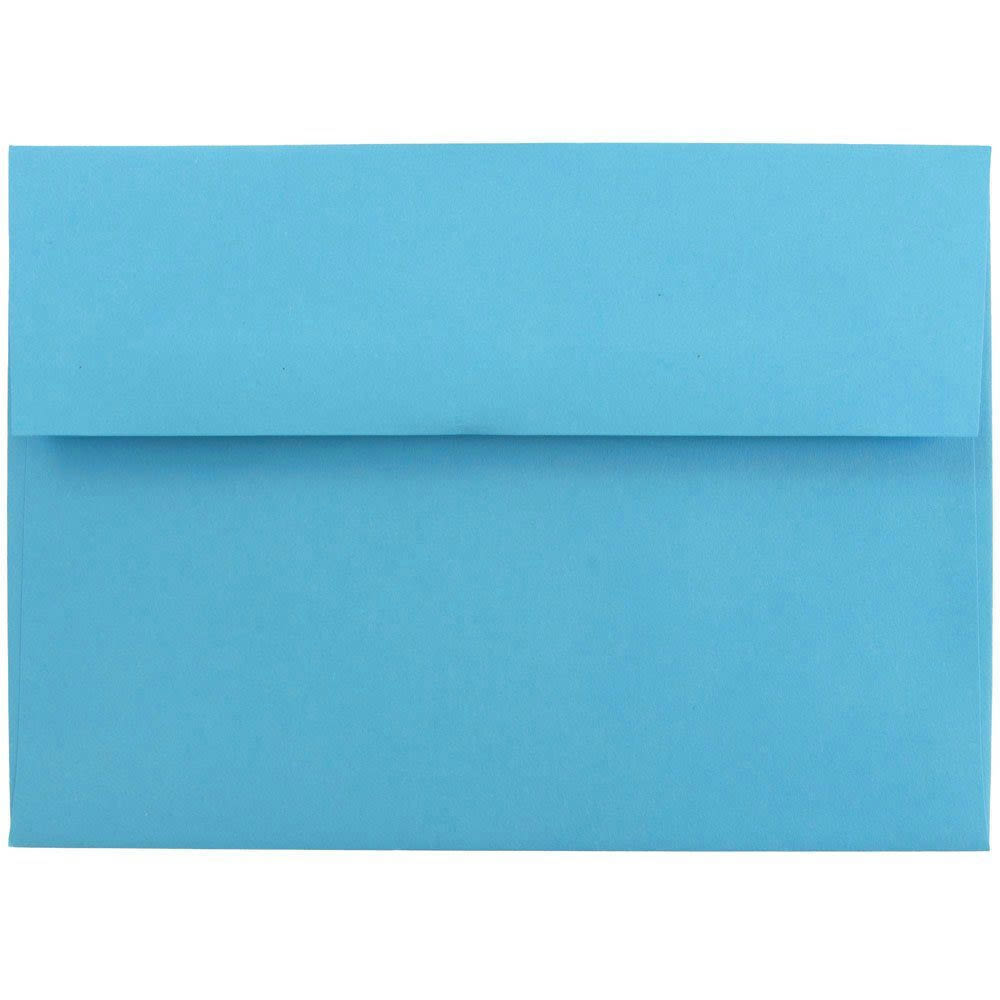 JAM Paper Booklet Invitation Envelopes, A7, Gummed Seal, 30% Recycled, Blue, Pack Of 25 MPN:54093