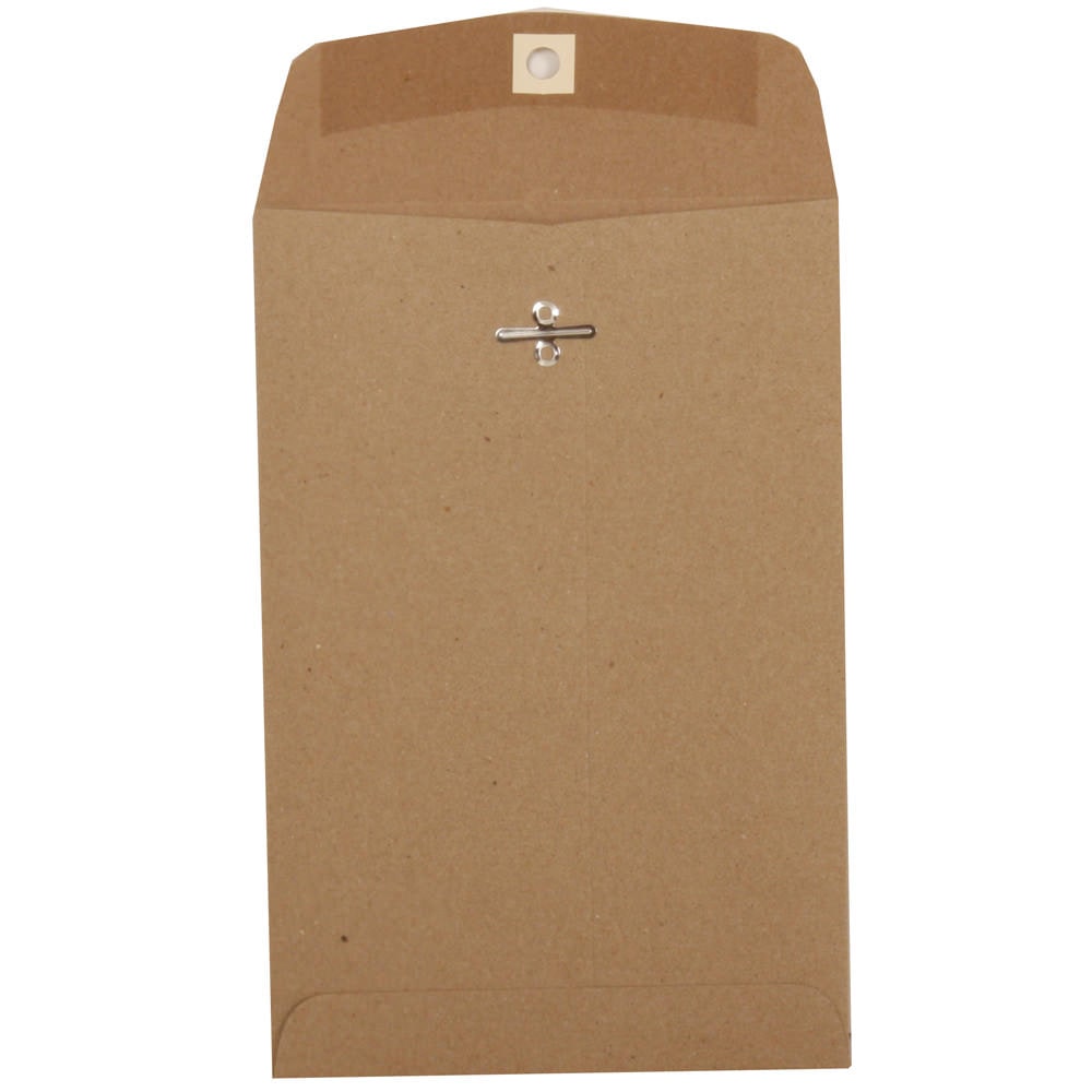 JAM Paper Open-End Manila Catalog Envelopes With Clasp Closure, 6in x 9in, Brown Kraft, Pack Of 10 MPN:563120844D