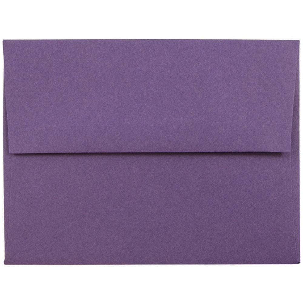JAM Paper Booklet Invitation Envelopes, A2, Gummed Seal, Dark Purple, Pack Of 25 MPN:563912506