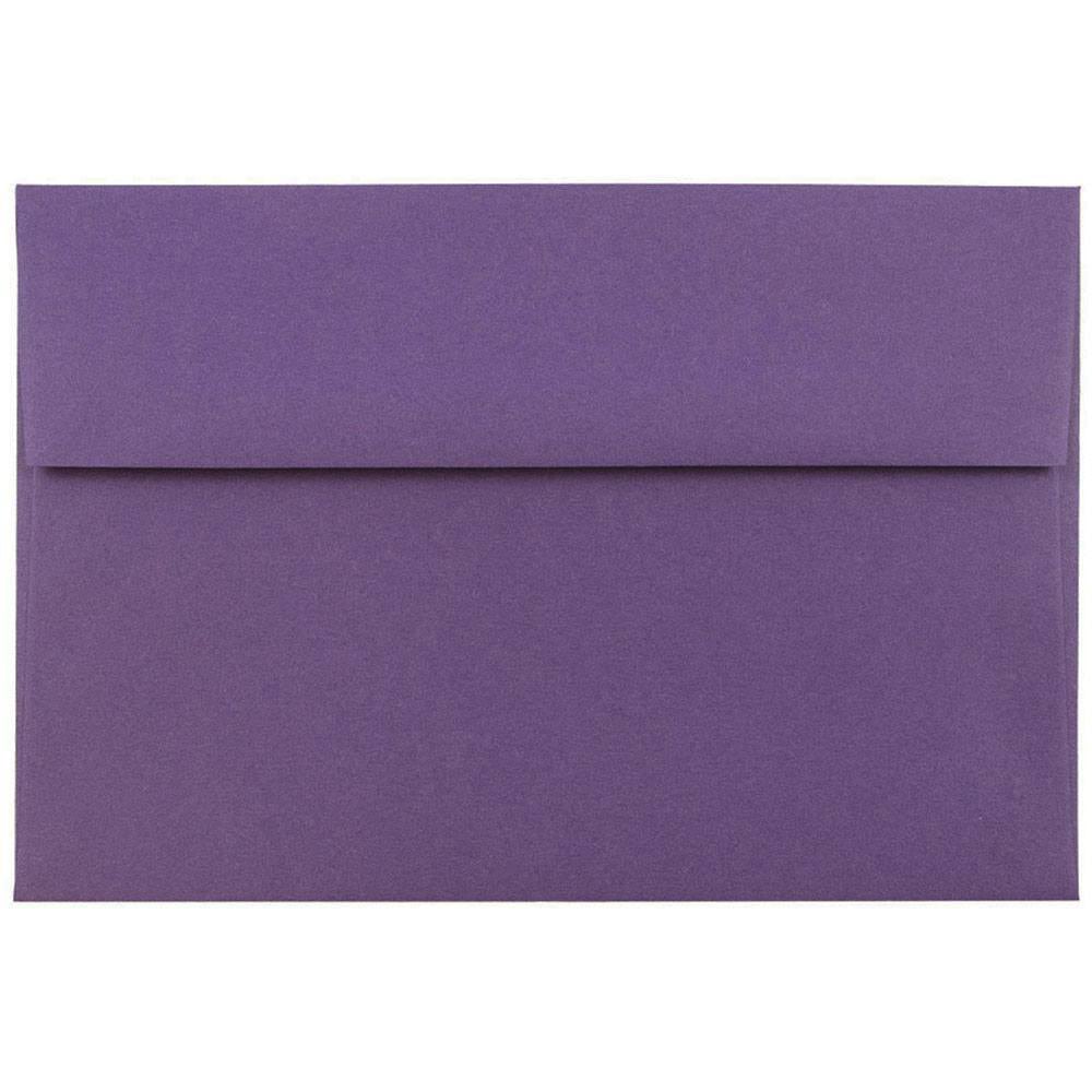 JAM Paper Booklet Invitation Envelopes, A7, Gummed Seal, Dark Purple, Pack Of 25 MPN:563912508