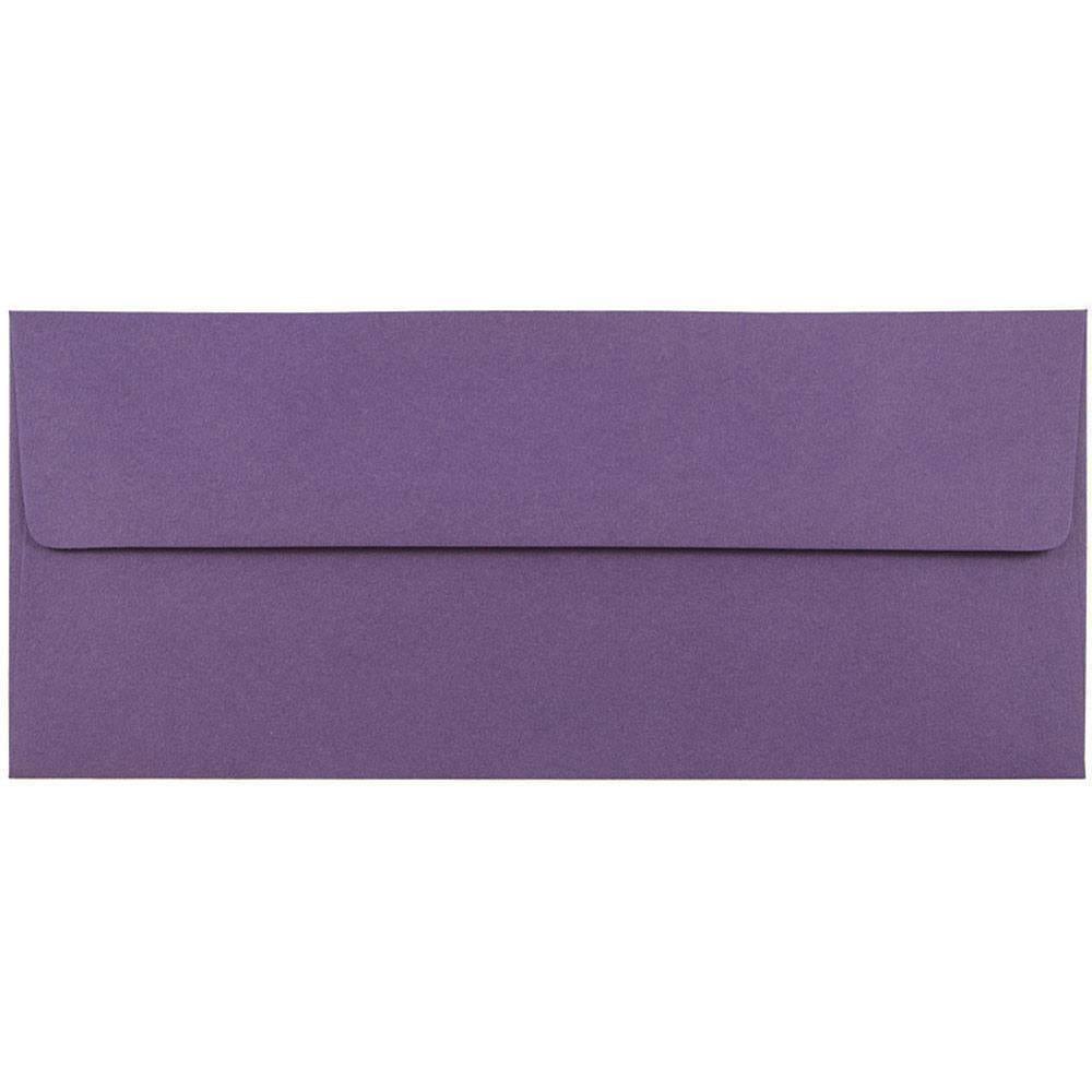 JAM PAPER #10 Business Premium Envelopes with Peel and Seal Closure, 4 1/8 x 9 1/2, Dark Purple, 25/Pack MPN:563912516