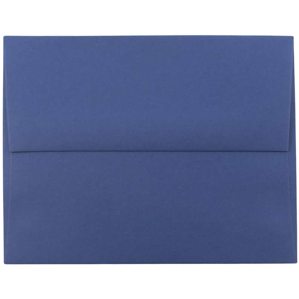 JAM Paper Booklet Invitation Envelopes, A2, Gummed Seal, Presidential Blue, Pack Of 25 MPN:563913396
