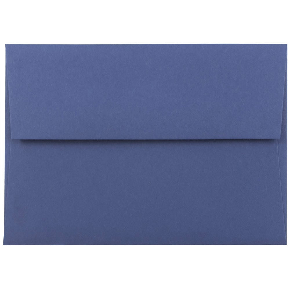 JAM Paper Booklet Envelopes, #4 Bar (A1), Gummed Seal, Presidential Blue, Pack Of 25 MPN:563916904