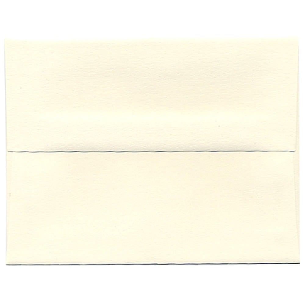 JAM Paper Booklet Invitation Envelopes, A2, Gummed Seal, Strathmore Natural White, Pack Of 25, 5TTW613 MPN:5TTW613