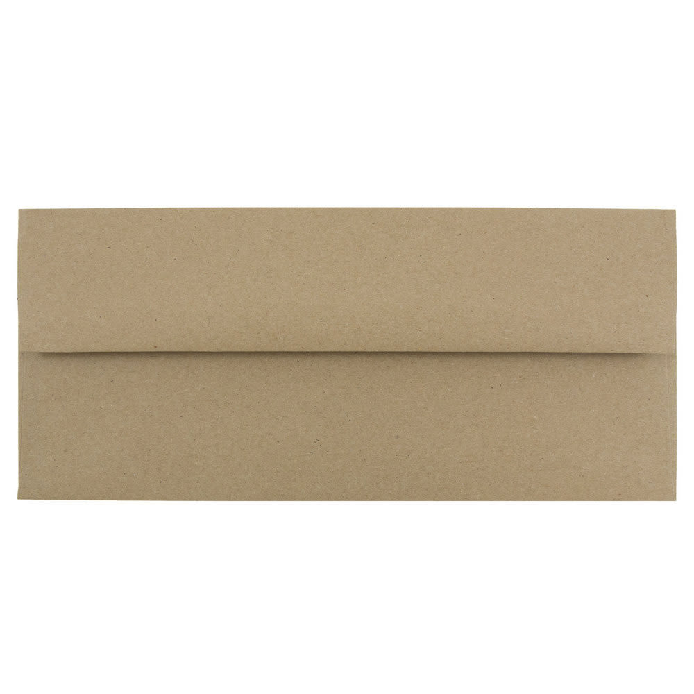 JAM PAPER #10 Business Premium Envelopes, 4 1/8 x 9 1/2, Brown Kraft Paper Bag, 25/Pack MPN:6314842
