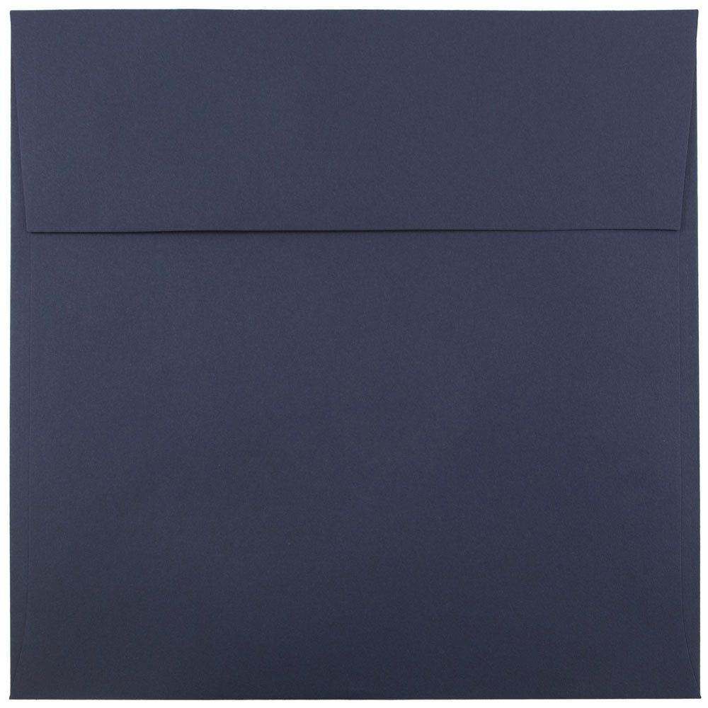 JAM Paper Color Square Invitation Envelopes, 6in x 6in, Gummed Seal, Navy Blue, Pack Of 25 MPN:6394884