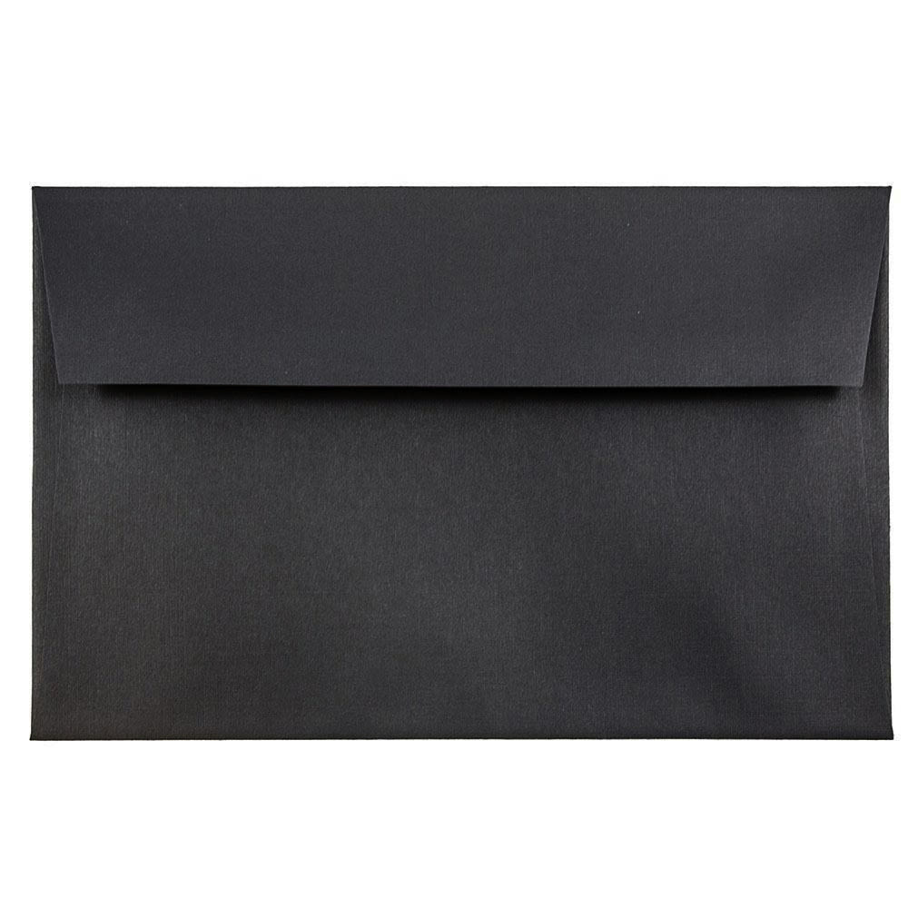 JAM Paper Booklet Invitation Envelopes, A8, Gummed Seal, 30% Recycled, Black, Pack Of 25 MPN:64931