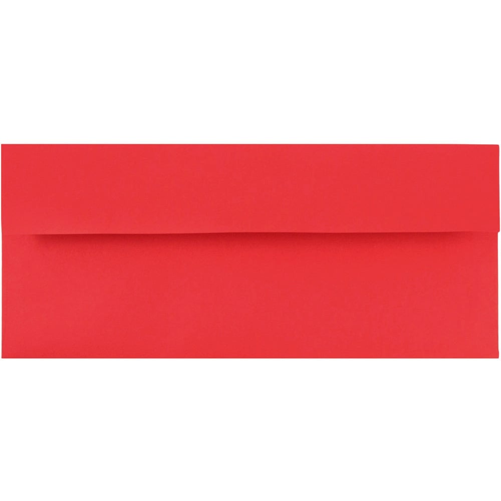 JAM PAPER #10 Business Colored Envelopes, 4 1/8 x 9 1/2, Red Recycled, 25/Pack MPN:67161
