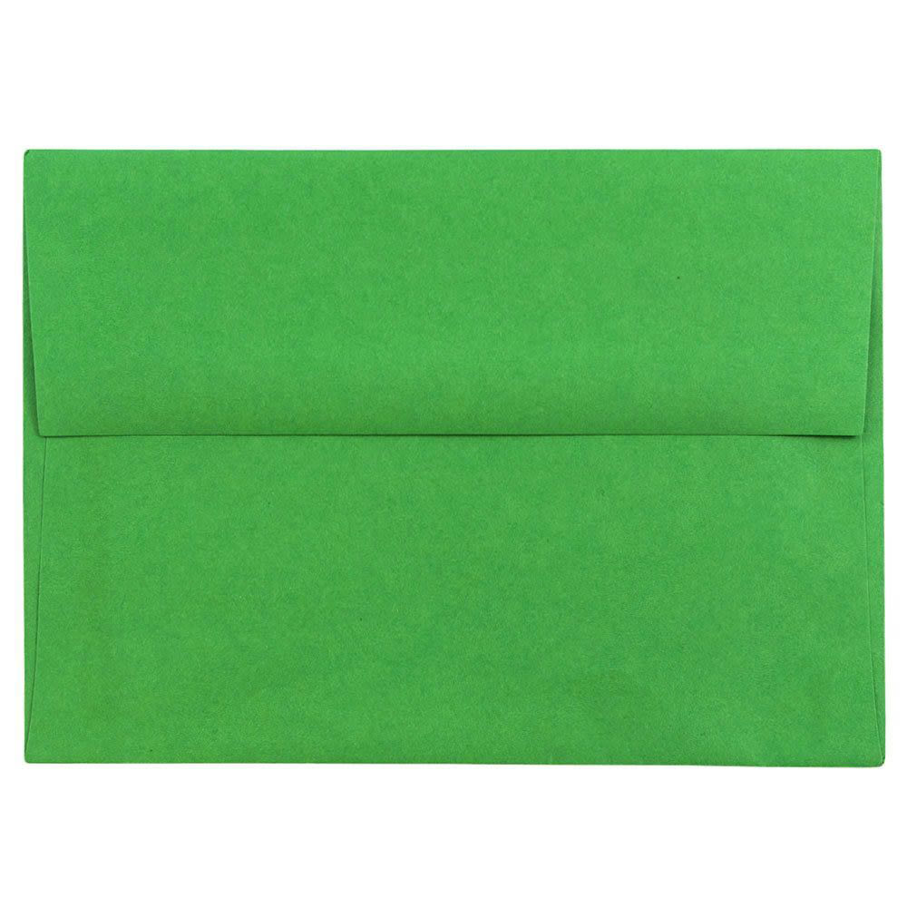 JAM Paper Booklet Invitation Envelopes, A6, Gummed Seal, 30% Recycled, Green, Pack Of 25 MPN:67195