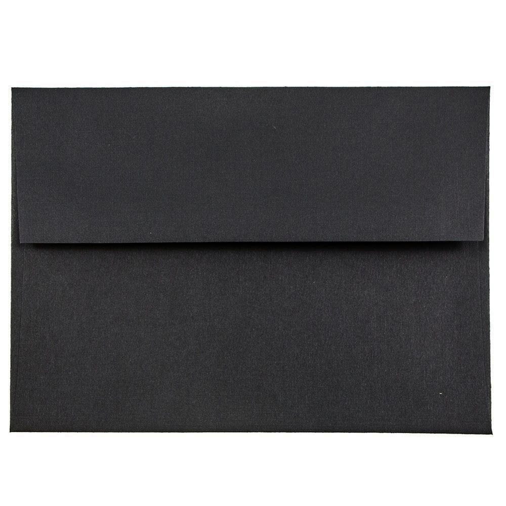 JAM Paper Booklet Invitation Envelopes, A6, Gummed Seal, 30% Recycled, Black, Pack Of 25 MPN:68999