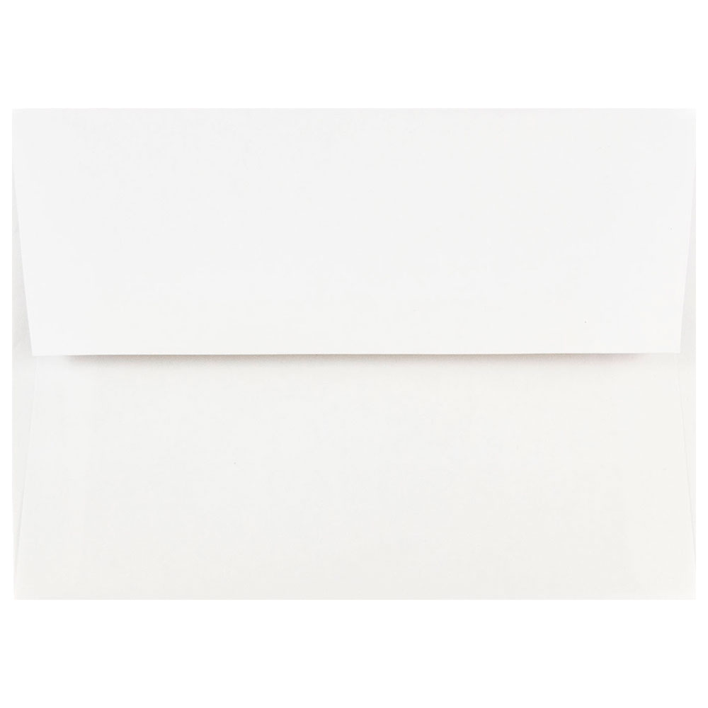 JAM Paper Booklet Invitation Envelopes, A7, Gummed Seal, White, Pack Of 50 Envelopes MPN:73767I