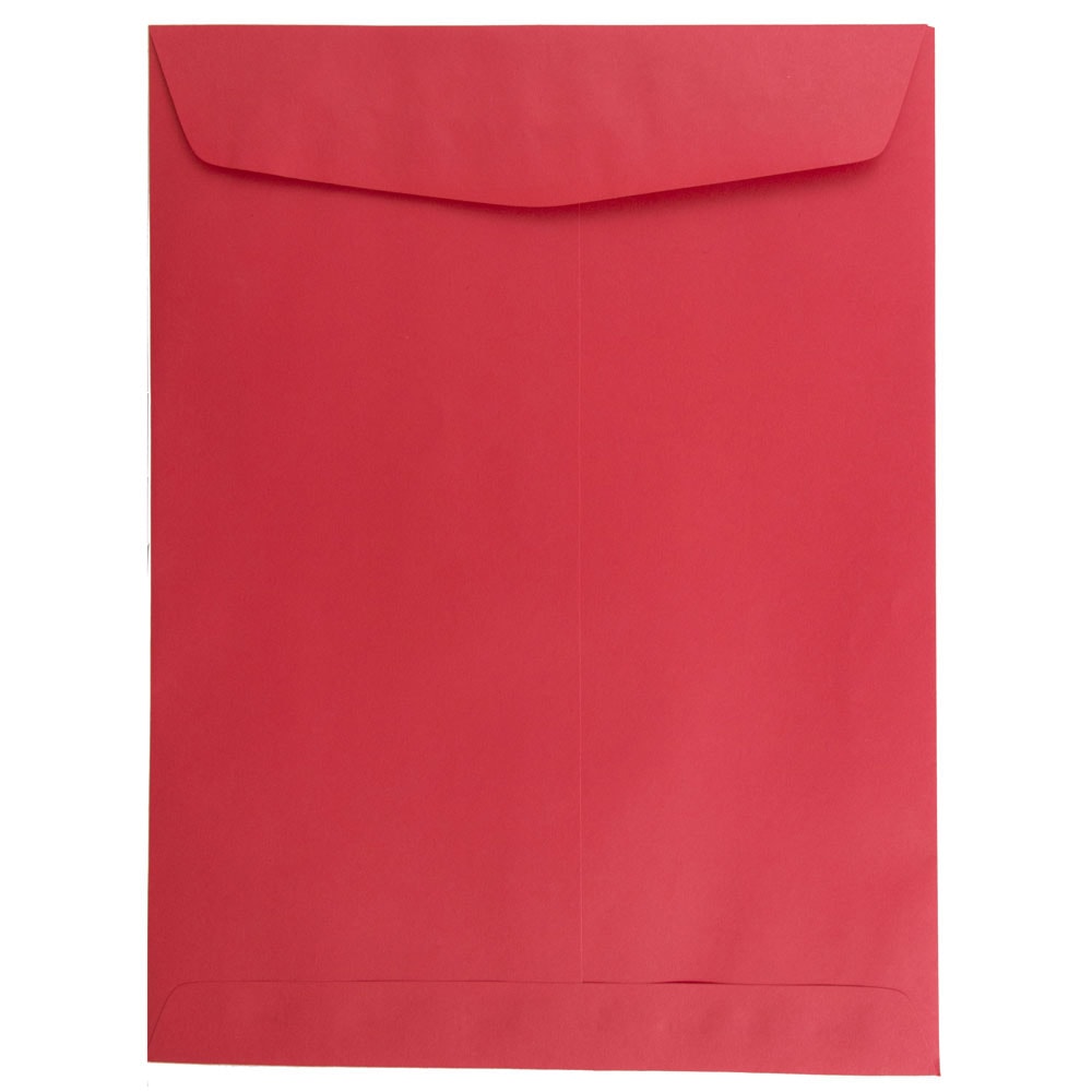 JAM Paper Open-End 9in x 12in Catalog Envelopes, Gummed Seal, 30% Recycled, Red, Pack Of 10 MPN:80329B