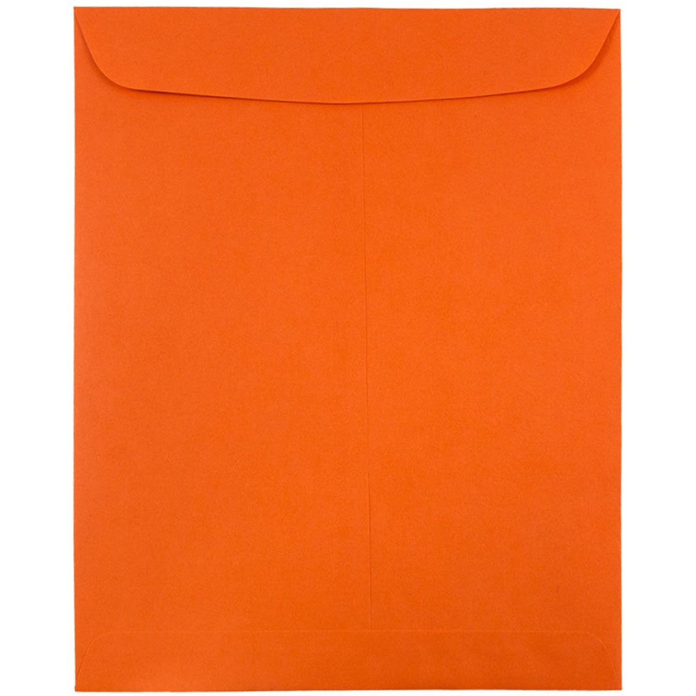 JAM Paper Open-End 9in x 12in Catalog Envelopes, Gummed Seal, 30% Recycled, Orange, Pack Of 10 MPN:80410B