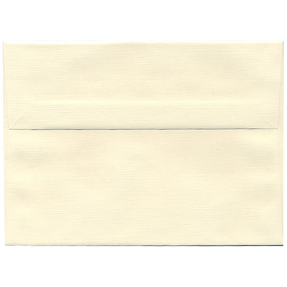 JAM Paper Booklet Invitation Envelopes, A7, Gummed Seal, 30% Recycled, Strathmore Natural White, Pack Of 25 MPN:82011