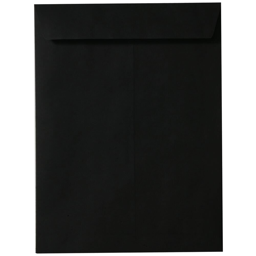 JAM Paper Open-End 10in x 13in Catalog Envelopes, Gummed Closure, Black, Pack Of 10 MPN:87733B
