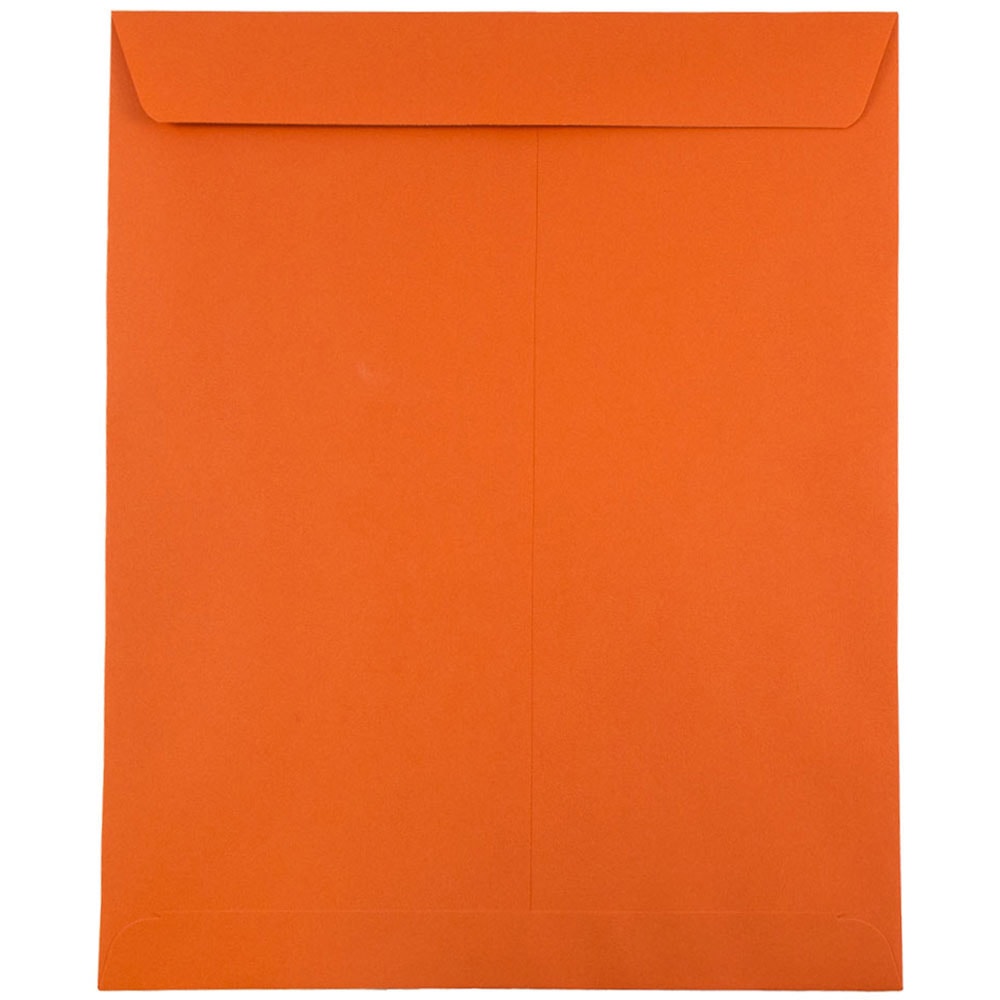 JAM Paper Open-End 10in x 13in Catalog Envelopes, Gummed Closure, 30% Recycled, Orange, Pack Of 10 MPN:87766B