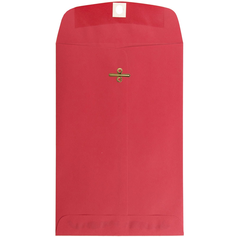 JAM Paper Open-End 6in x 9in Catalog Envelopes, Clasp Closure, 30% Recycled, Red, Pack Of 10 MPN:87881B