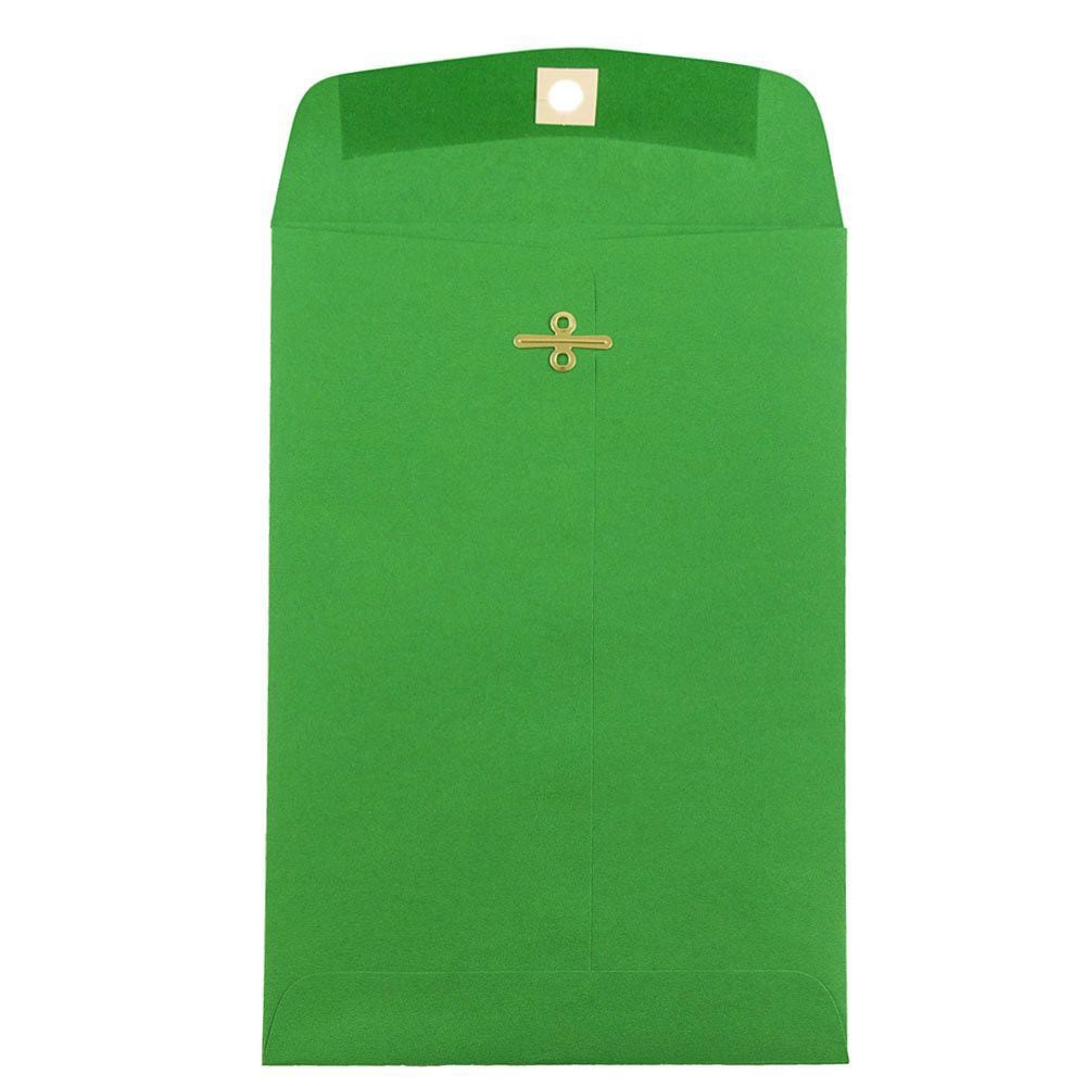 JAM Paper Open-End 6in x 9in Catalog Envelopes, Clasp Closure, 30% Recycled, Green, Pack Of 10 MPN:87923B