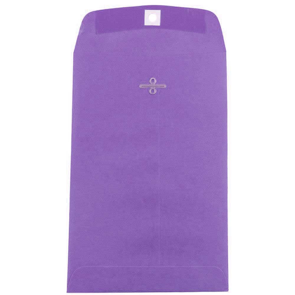 JAM Paper Open-End 6in x 9in Catalog Envelopes, Clasp Closure, 30% Recycled, Violet Purple, Pack Of 10 MPN:87956B