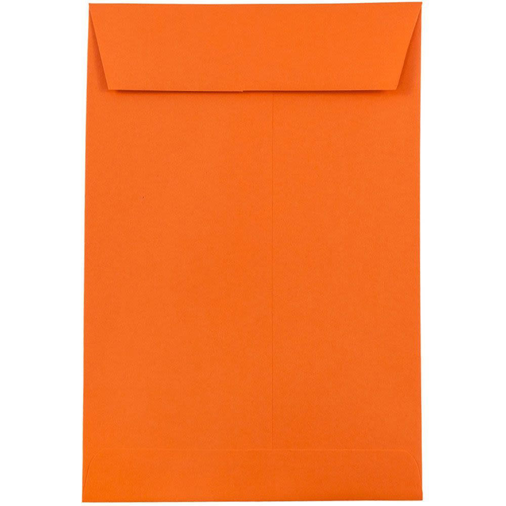 JAM Paper Open-End 6in x 9in Catalog Envelopes, Gummed Seal, 30% Recycled, Orange, Pack Of 10 MPN:88129B
