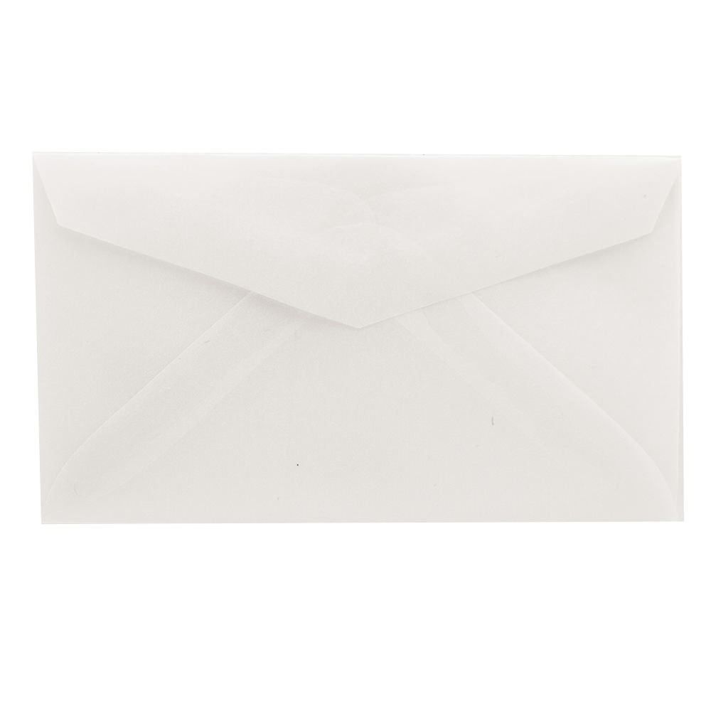 JAM Paper Translucent Vellum Invitation Envelopes, 2 Pay, 2 1/2in x 4 1/4in, Gummed Seal, Clear, Pack Of 25 MPN:900767740