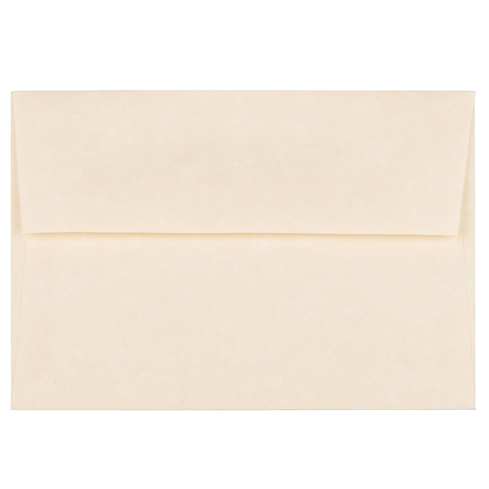 JAM Paper Booklet Envelopes, #4 Bar (A1), Gummed Seal, 30% Recycled, Natural, Pack Of 25 MPN:900795107