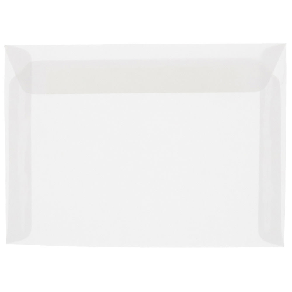 JAM Paper Open-End 10in x 13in Catalog Envelopes, Gummed Closure, Clear, Pack Of 10 MPN:900840420D