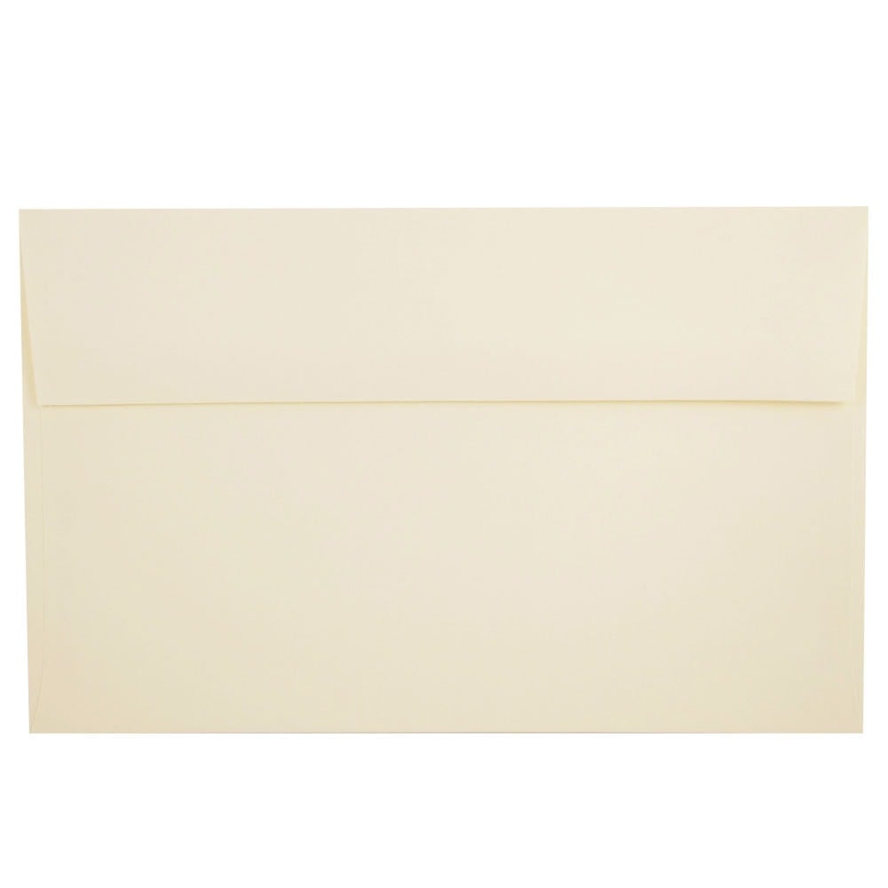 JAM Paper Booklet Invitation Envelopes, A10, Gummed Seal, Strathmore Ivory, Pack Of 25 MPN:900849930