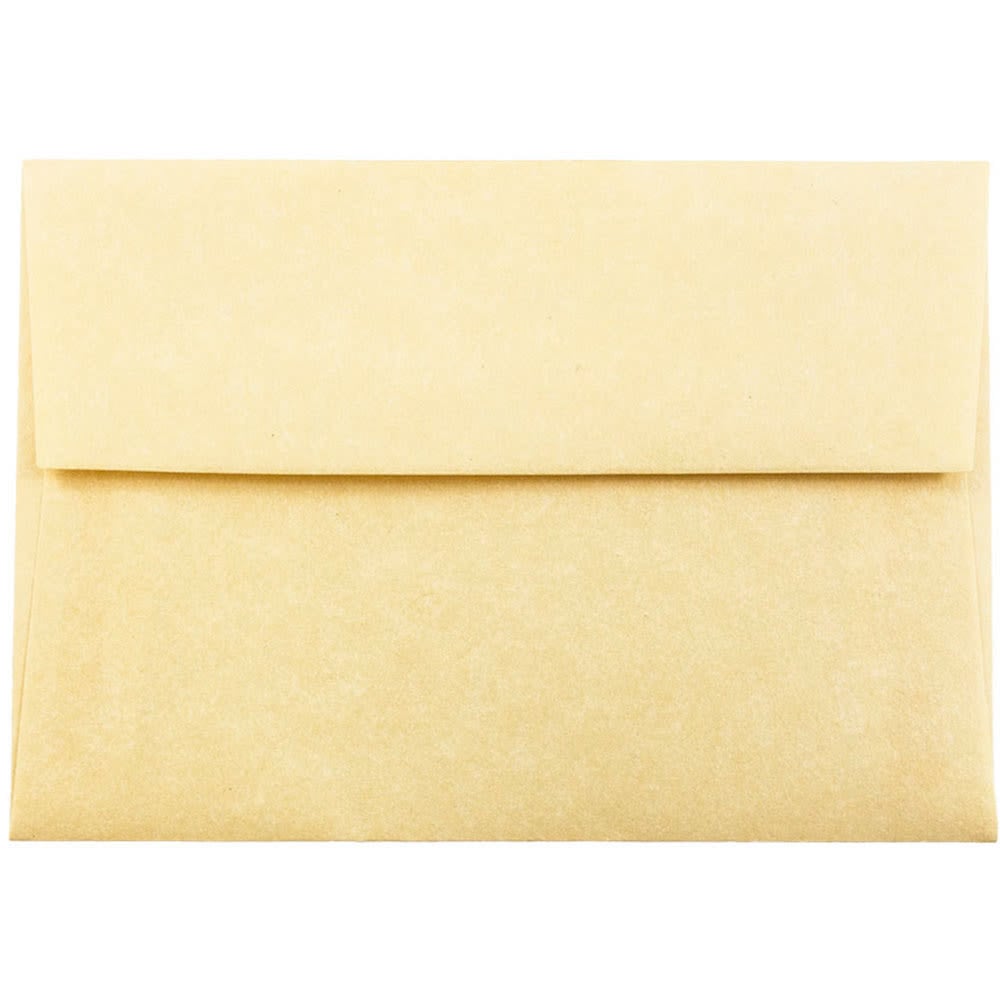 JAM Paper Booklet Envelopes, #4 Bar (A1), Gummed Seal, 30% Recycled, Antique Gold, Pack Of 25 MPN:90090522