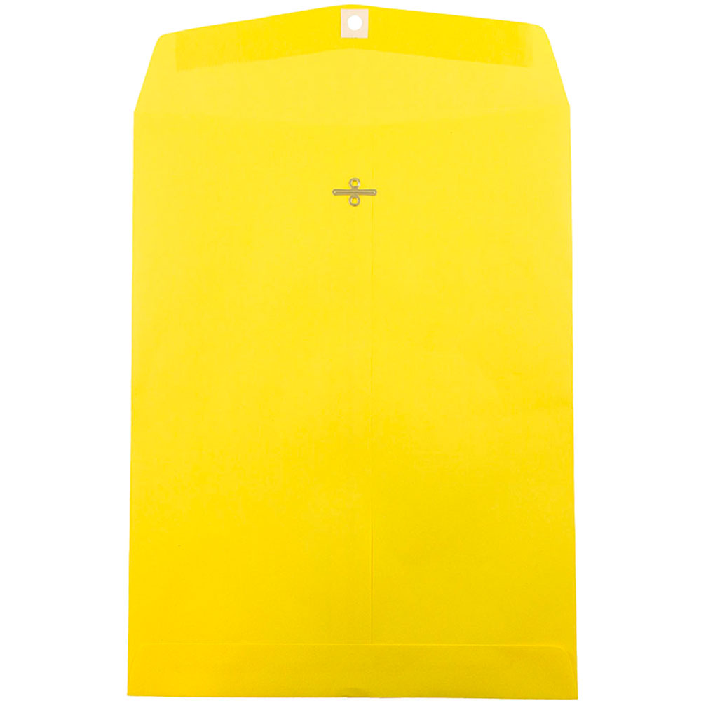JAM Paper Open-End 10in x 13in Catalog Envelopes, Clasp Closure, Yellow, Pack Of 25 Envelopes MPN:900906710A
