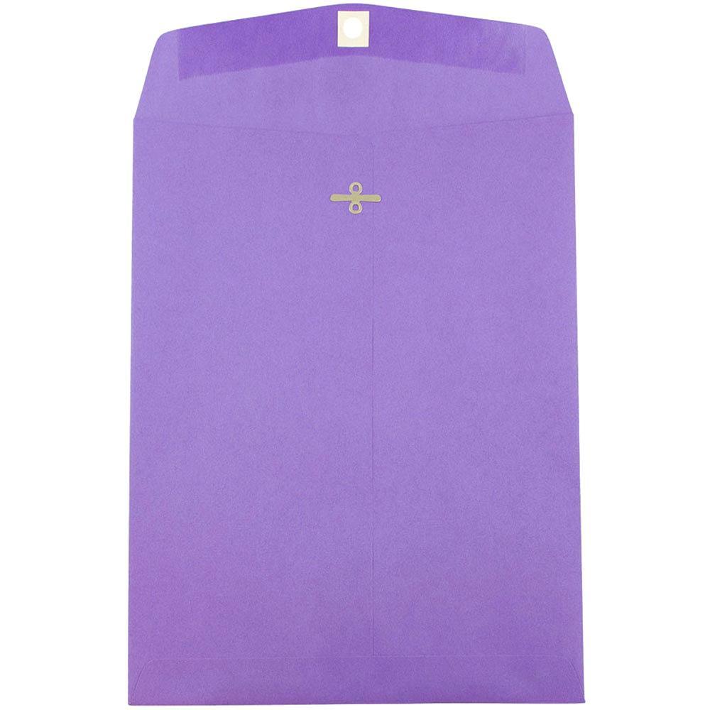 JAM Paper Open-End 9in x 12in Catalog Envelopes, Clasp Closure, Violet Purple, Pack Of 100 Envelopes MPN:900906767