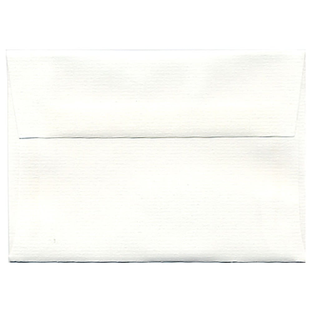 JAM Paper Booklet Envelopes (Strathmore Paper), #4 Bar (A1), Gummed Seal, Strathmore Bright White, Pack Of 25 MPN:900911330