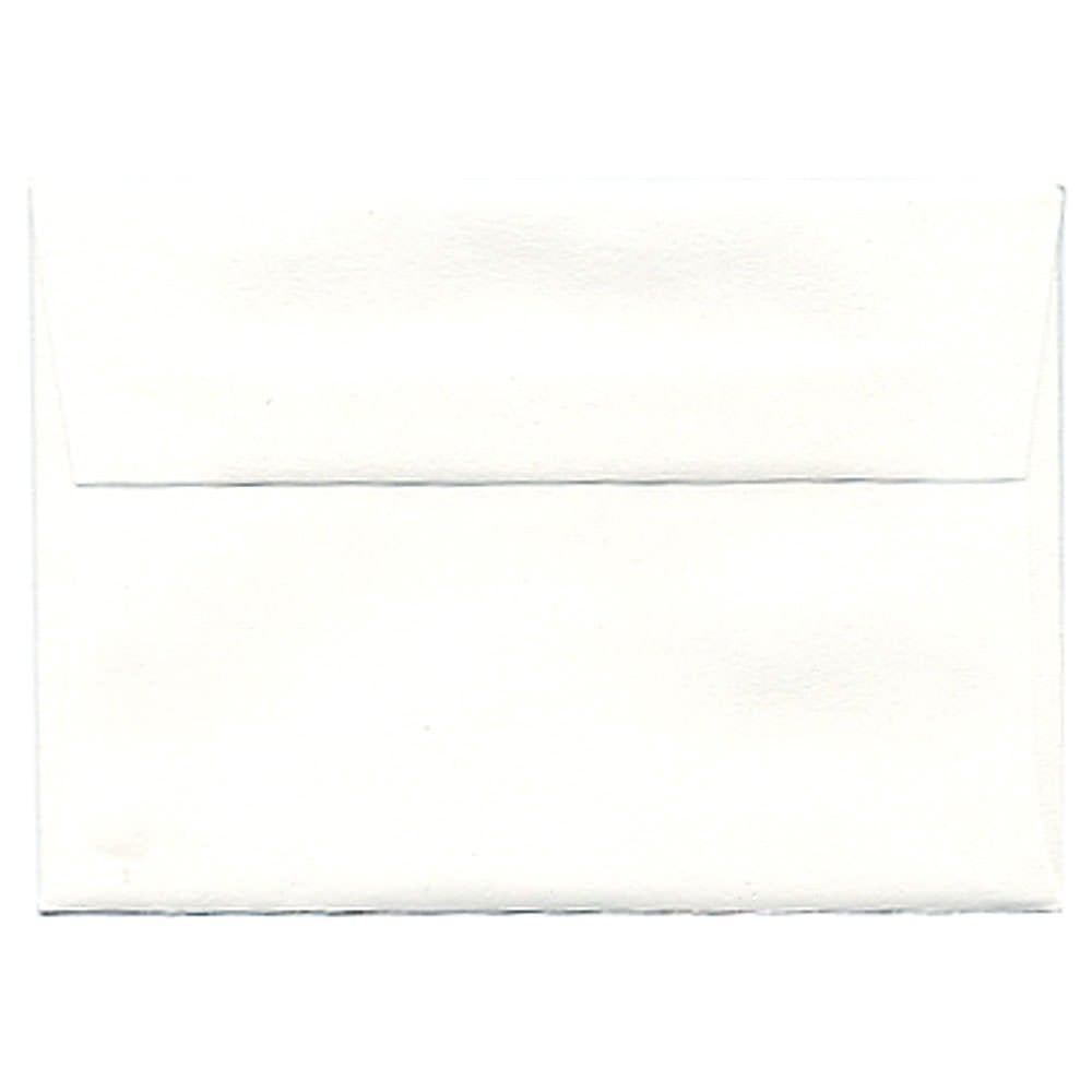 JAM Paper Booklet Envelopes (Strathmore Paper), #4 Bar (A1), Gummed Seal, Strathmore Bright White Wove, Pack Of 25 MPN:900928601