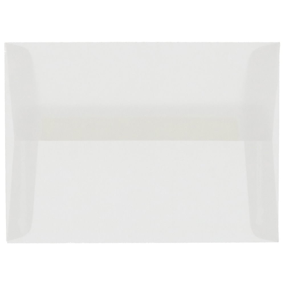 JAM Paper Translucent Vellum Invitation Envelopes, A9, Gummed Seal, Clear, Pack Of 25 MPN:900964615