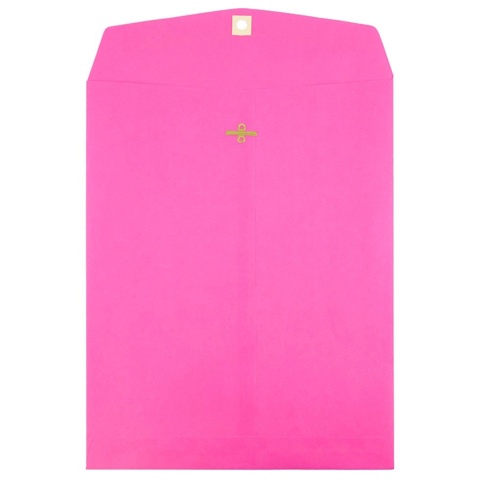 JAM Paper Open-End 9in x 12in Catalog Envelopes, Clasp Closure, Ultra Fuchsia, Pack Of 100 Envelopes MPN:90909027