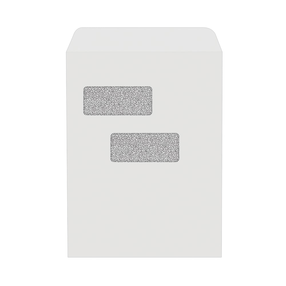 JAM PAPER 9 x 12 Security Tint Envelopes, Double Window, Peel and Seal, White, 50/pack MPN:912DW-28WST-50